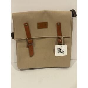 Bici By Bar | Messenger Duffle Bag | Overnight Travel Carry‎ On Bag | NWT | Tan
